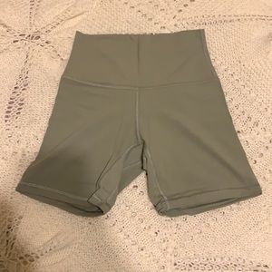 Lulu green biker shorts length 6’
